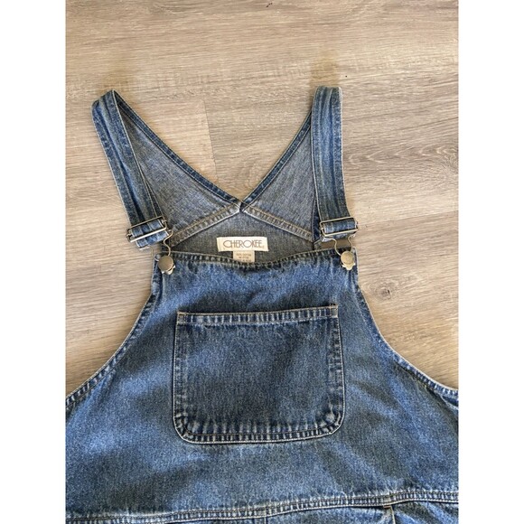 Cherokee Vintage 90's Y2K Grunge Phoebe Midi Denim Dress Overall Jumper Sz M - Picture 2 of 12